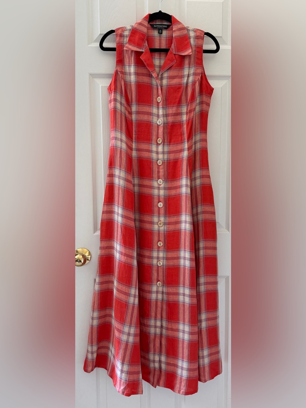 NEW* J. Peterman Linen Button-up Maxi Dress 8 Vintage Style 1940s ๐บ๐ธ *USA - Picture 5 of 15